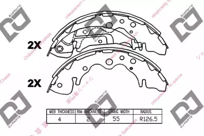 Комлект тормозных накладок DJ PARTS BS1156